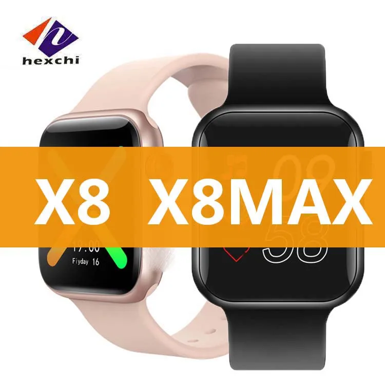 

X8 1.44 inch Screen Smart Watch 44mm Dial Call Reminders Music Muti Sports Mode Full Touch Heart Rate Sleep Tracker Smartwatch