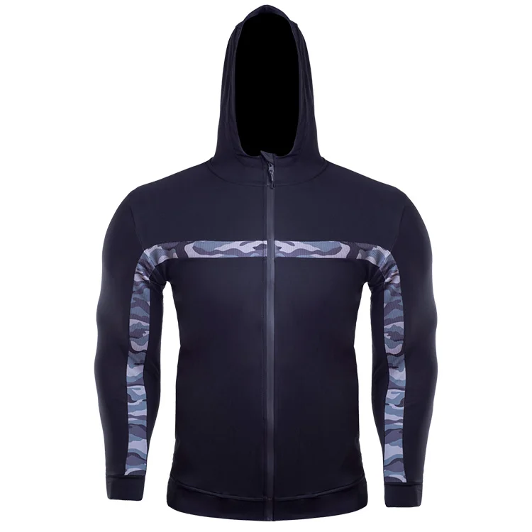 

wholesale Men's gym Long Sleeve Zipper Sports Running Training Soccer E-sports Jersey Jackets hooded Coats men