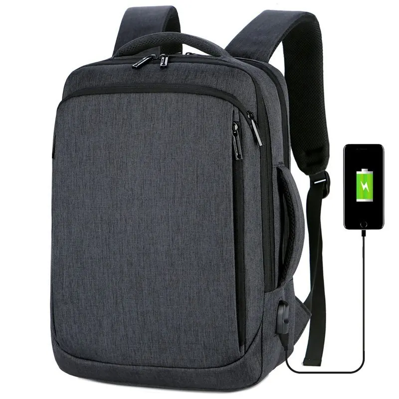 

Durable Men Laptop Backpack Business Travel anti-theft Back bag with USB Charging Port Water Resistant Fit for 15.6 inch laptop, Customized color