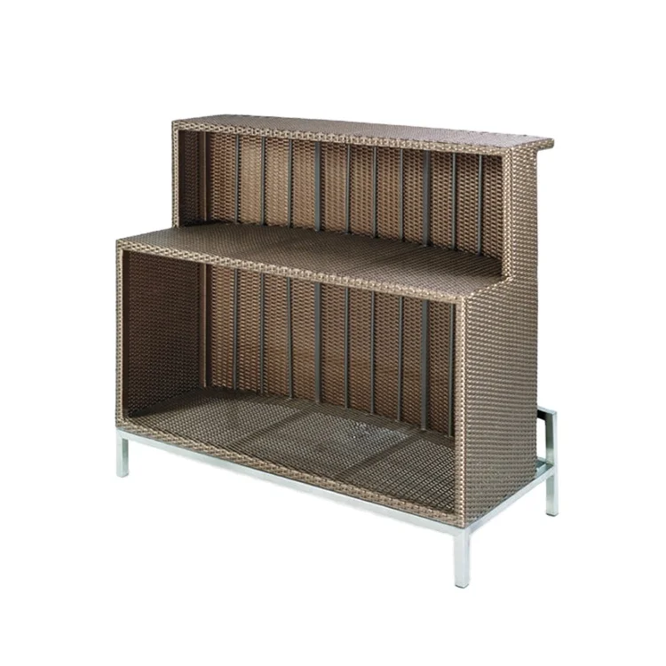 
Commercial Contract TOPHINE Outdoor Furniture Sale Modern Design Commercial Wicker Woven Bar Counter 