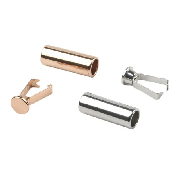 

Cylinder Blank Gold Alloy Metal Drawstring Cord End Stopper for Swimwear