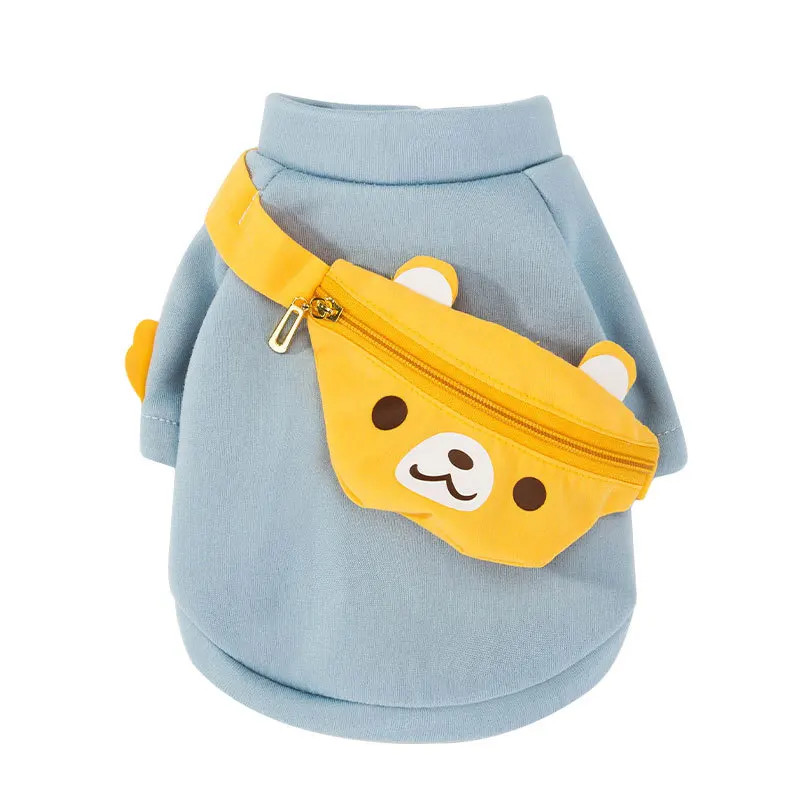 

Heated dog sweater with cartoon bear backpack dog two-legged cat pet clothes, Stock