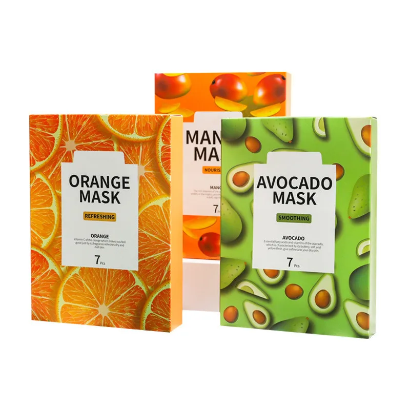 

Skin Care Natural Plant Fruit Extract Moisturizing Whitening Face Sheet Mask Oil Control Blackhead Remover Beauty Facial Mask