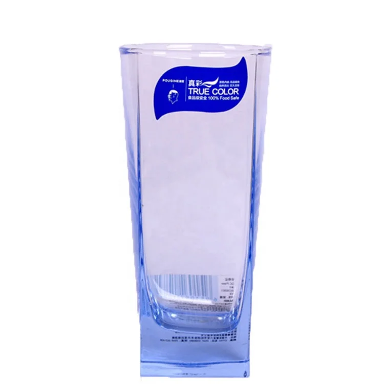 

European fashion trend transparent round crystal blue custom hot drink cups unique style glass cup, Clear