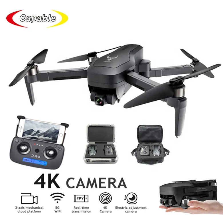 

Upgrade Version Brushless motor aerial photography quadcopter drone with 50X Zoom ESC 4k camera 2 Axis gimbal PTZ and GPS SG906