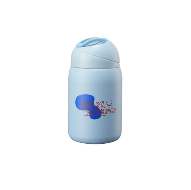 

Japan Design Amazon Top Sale Double Wall Eco Friendly Outdoor Camping Cold Stainless Steel Water Bottle with Strap Straw, Customized color