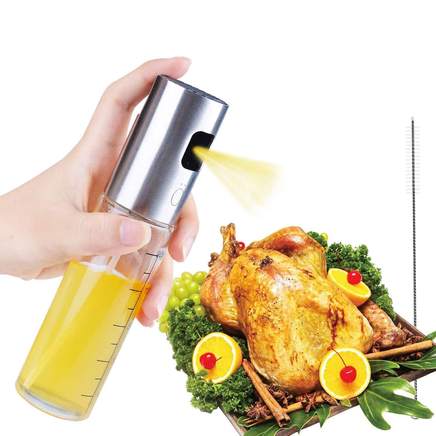 

T311 Kitchen Baking Cook Oil Spray Empty Bottle Cooking Tool Salad BBQ Cooking Glass Oil Sprayer Vinegar Bottle Oil Dispenser