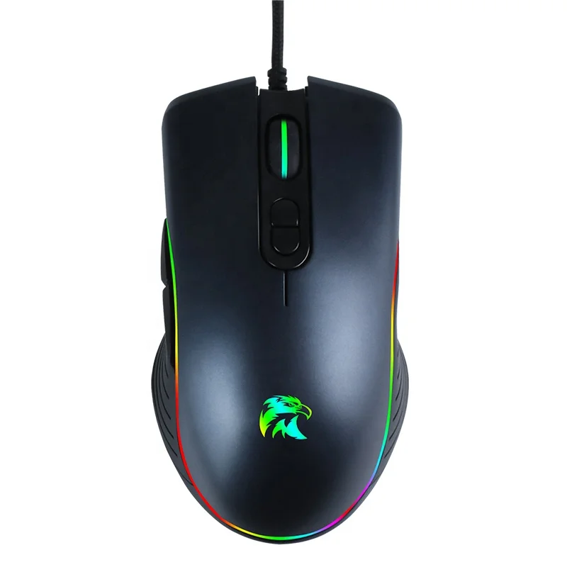 

Wholesales Price Ergonomic Wired Gaming Mouse 7 Button 7200DPI Computer Gaming Mouse, Black