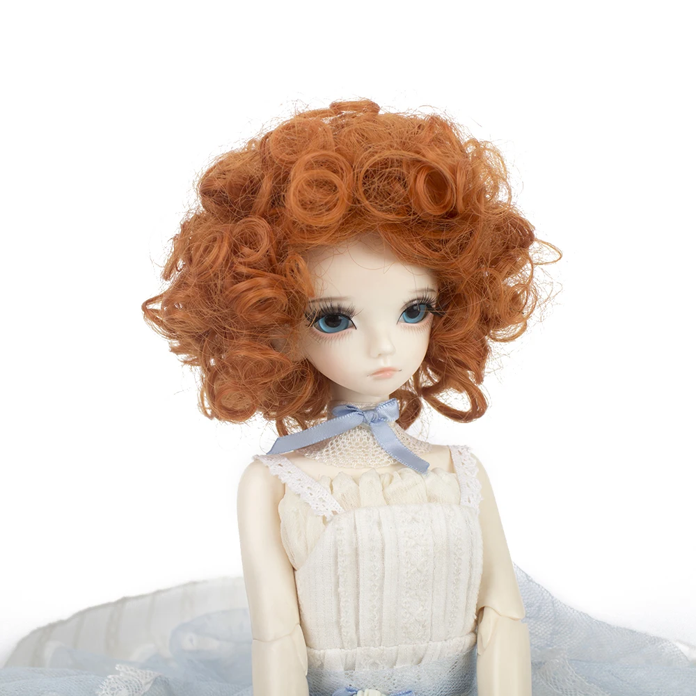 

Wig For Doll BJD free shipping size 1/4 soft fiber Jerry Curl wig girl Doll BJD Lovely Wig Doll