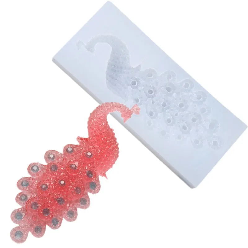 

Mobile Phone Shell Shape Translucent Silicone Fondant Peacock Epoxy Jewelry DIY Crystal Mold Making Crafts Tool Accessories