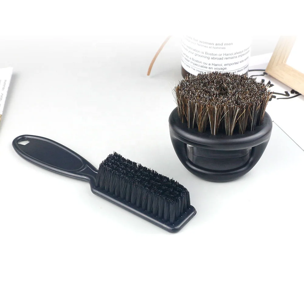 

Neck and Face Cleaning Multifunctional Handle Tools Set Shaving Men Beard Barber Neck Brush For Salon Home Use, Black