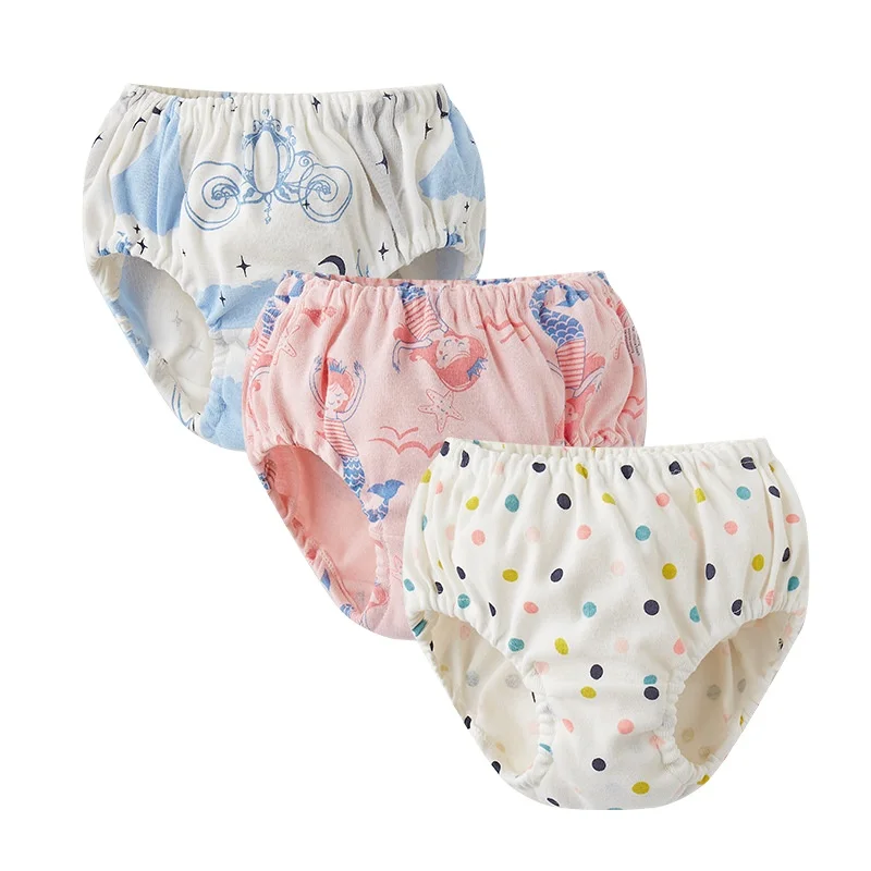 

Girls Children Briefs Cartoon Print 100 % Cotton Soft Breathable Elastic Baby Small Boy shorts Panties Underpants, Picture