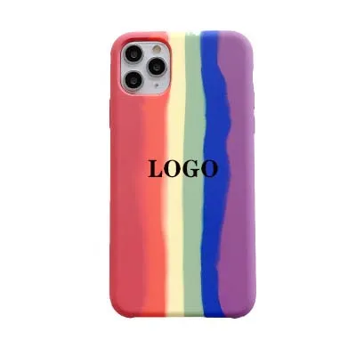 

Love is Love For iphone 11 case rainbow color for case iphone silicone liquid oem LOGO for iphone xr case 2020 new