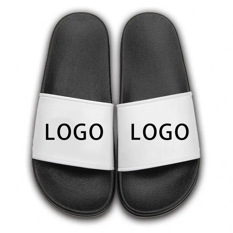 

Slippers men's summer fashion custom logo slides slippers EVA beach slide sandals non-slip beach sandals, As shown
