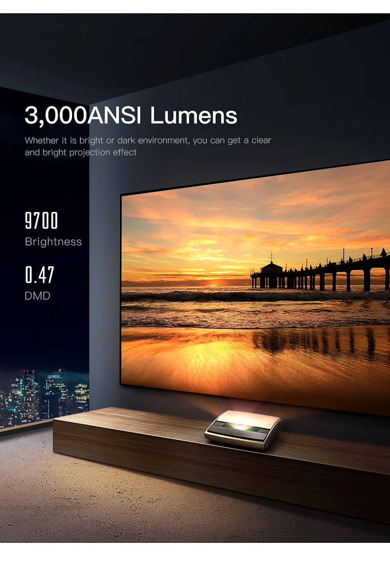 hotsale jmgo s3 超短jmgo投影仪 3000ansi流明jmgo 4k电视投影仪