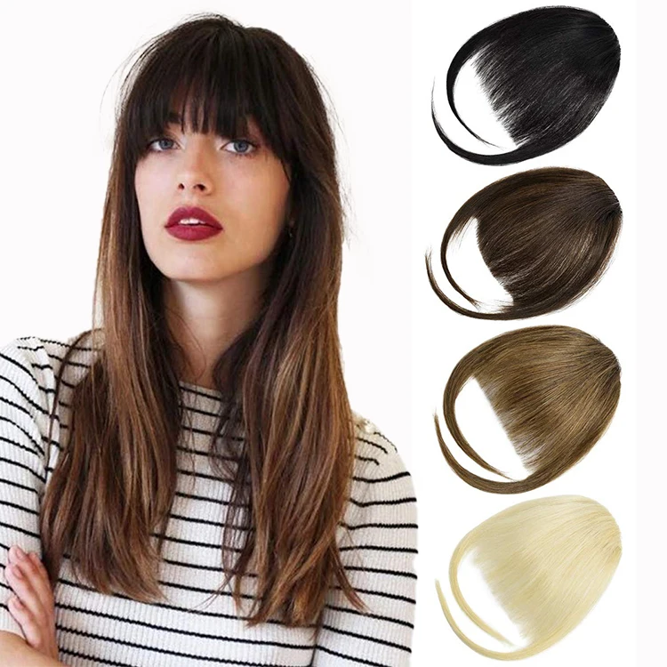 

Factory wholesale clip in 100% human hair bang blond, All colors is ok