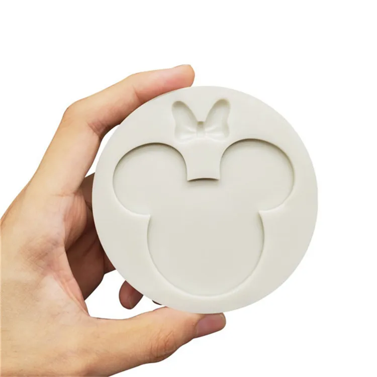 

Y1385 Hot sale Mini mickey shaped silicone cake mold for decorating, Random