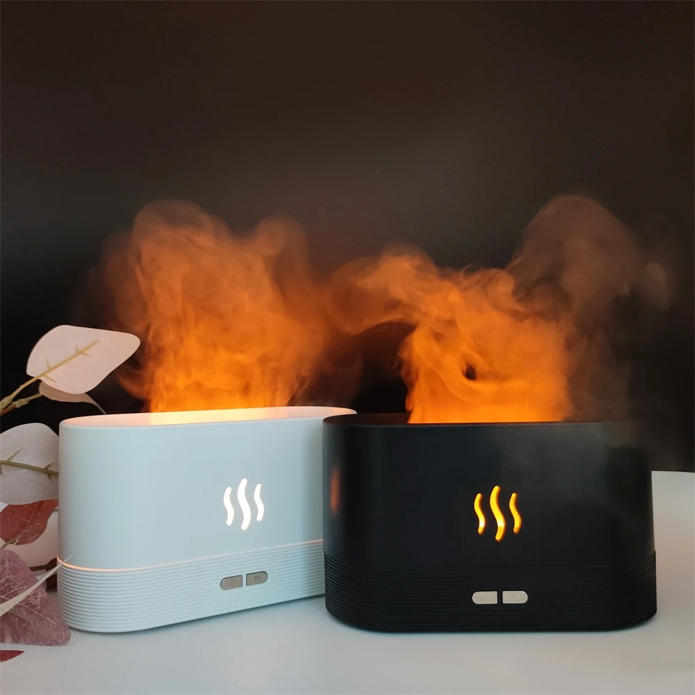 

Discounted Prices 3D Flame Diffuser Humidifier 180ml Ultrasonic Mini USB Smart Home Fire Flame Essential Oil Aroma Diffusers