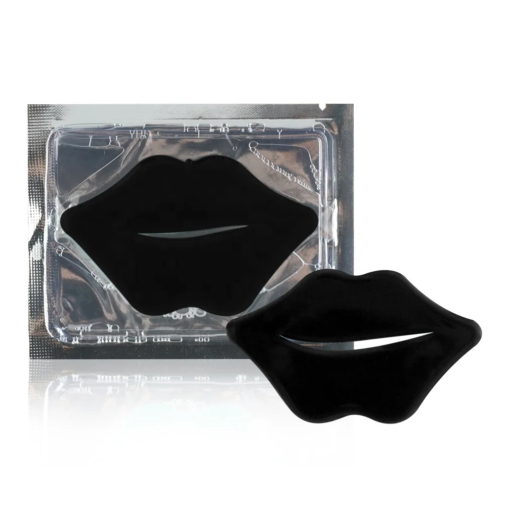 

Wholesale Lip Plumping Mask Bamboo Charcoal Black Crystal Collagen Lip Mask