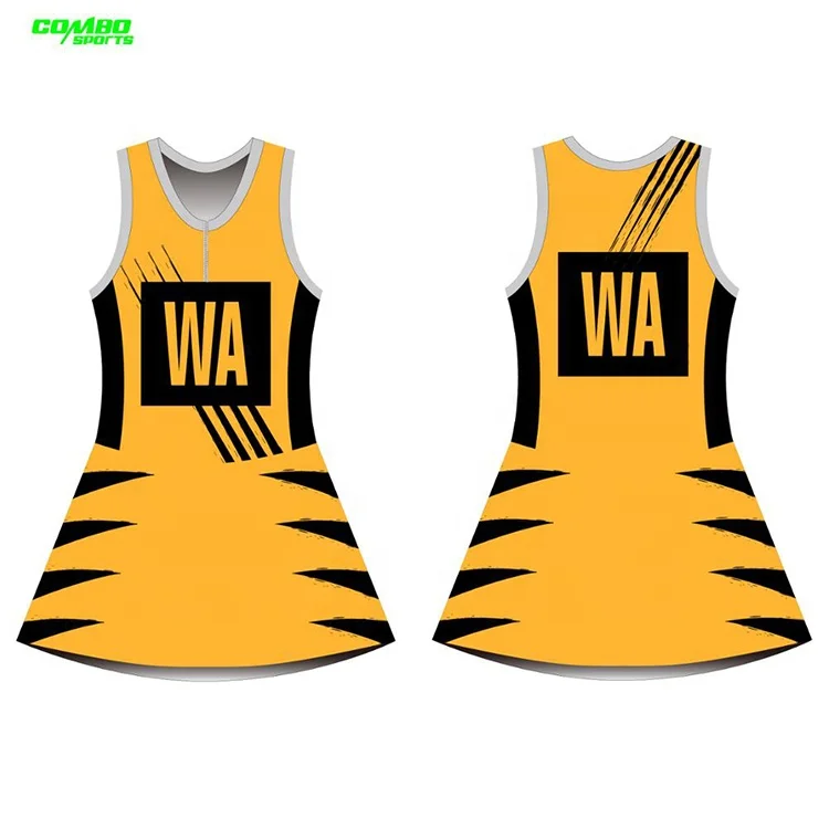 

Sublimation Digital Printing Uniform Netball Dress with underwear, Pantone color