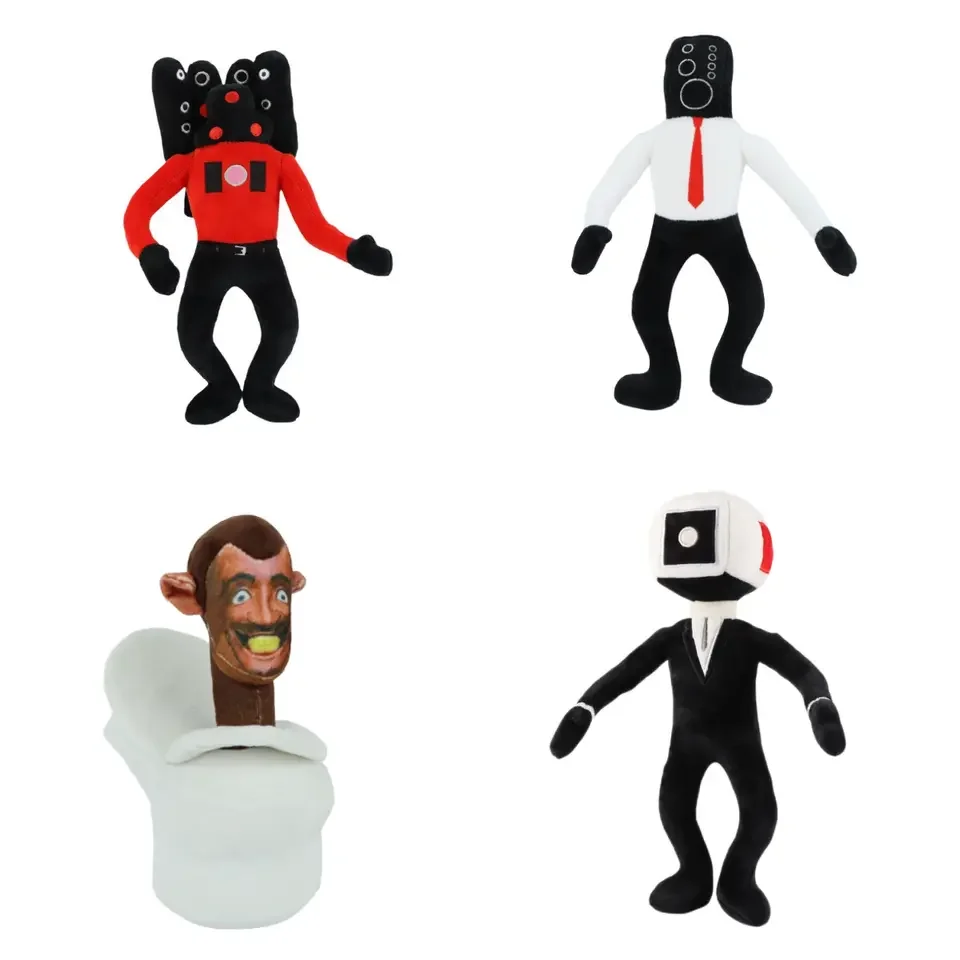 

New Arrival Skibidi Toilet Juguete and Speaker Man Bosses Plush Toy Supervisor Man Stuffed Doll Plush