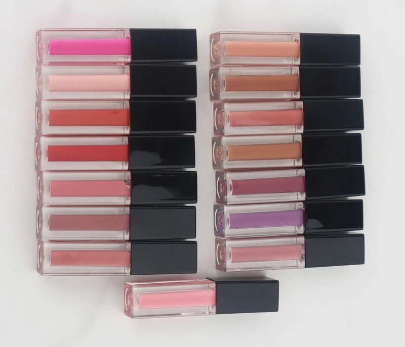 

custom logo matte vegan make up mini 15 pcs gift kids lip gloss set