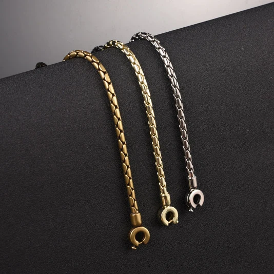 

Meetee B-S591 Brass Replacement Shoulder Handbag Messenger Belt Handmade Accessories Snake Bone Chain