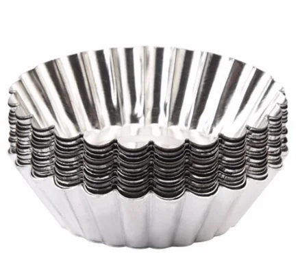 

50PCS Aluminum Mold Cake Jelly Cookie Lined Mould Tin Baking Tools Disposable Egg Tart Mould Cake Cup Mould Spot Straight Hair