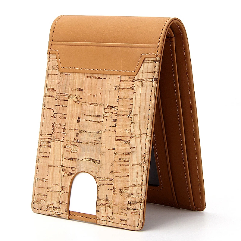 

Cork minimalist wallet men RFID blocking wallet