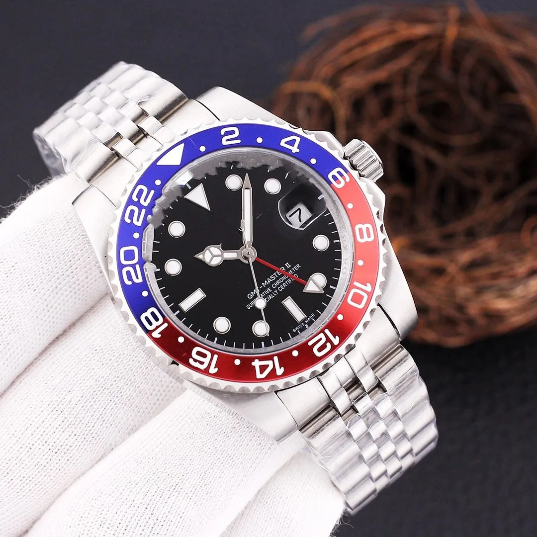 

RX6 Hot sale men stainless steel 4-pin GMT mechanical automatic watch men watch