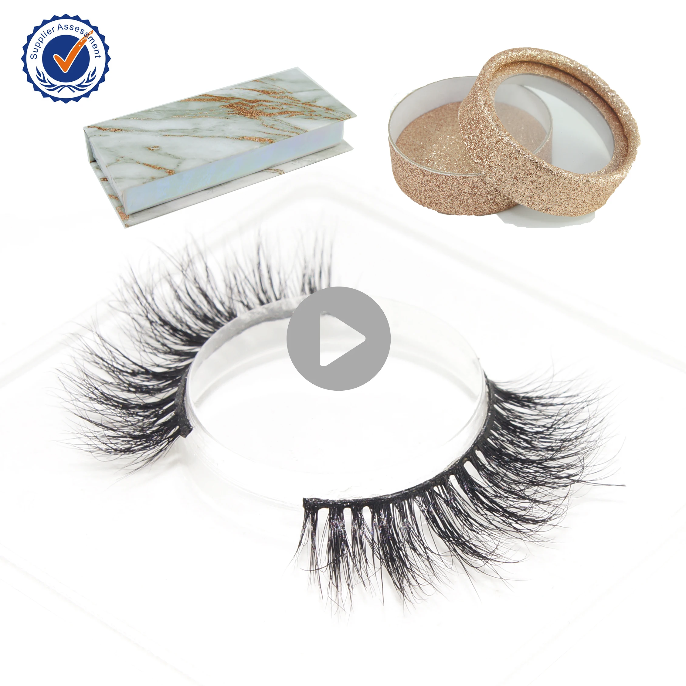 

Whosale 3D Mink False Eyelash 6D 100% Real Mink Fur Eye Lash Private Label Own Brand Custom Packaging Box Vendor, Black