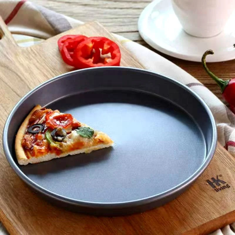 

Pizza pan carbon steel baking pan with non stick coating round pizza preservation box tray tool baking pan set kitchen tools