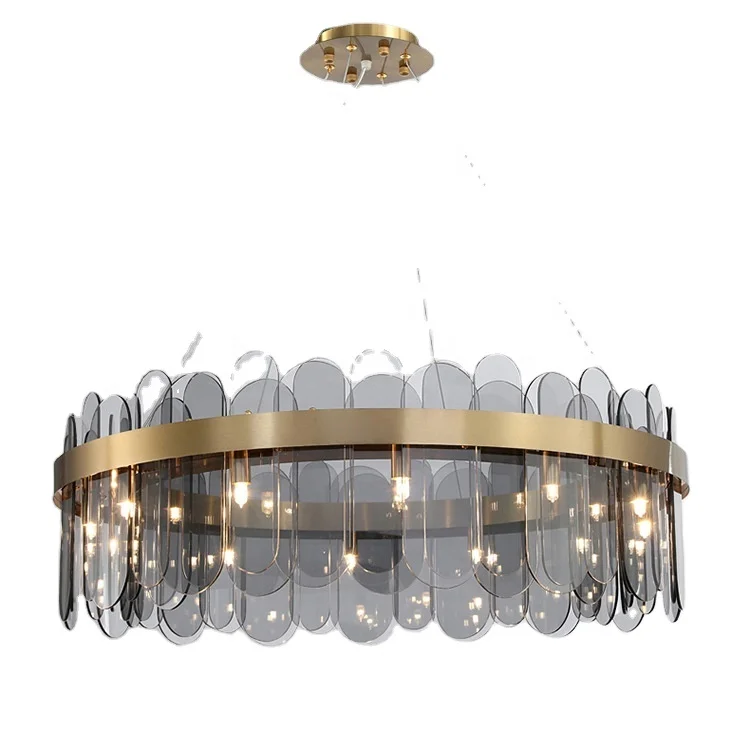 Customized Led Pendant Light Round Solar Power Chandelier