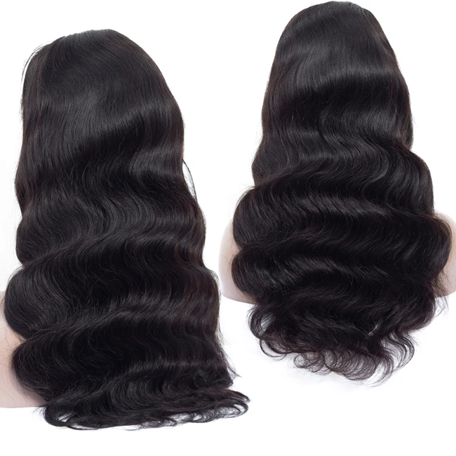 

180% Density Body Wave Full Lace Wig With Swiss Lace Cuticle Aligned Unprocessed Brazilian Virgin Remy Human Hair Full Lace Wigs, Natural color lace wig