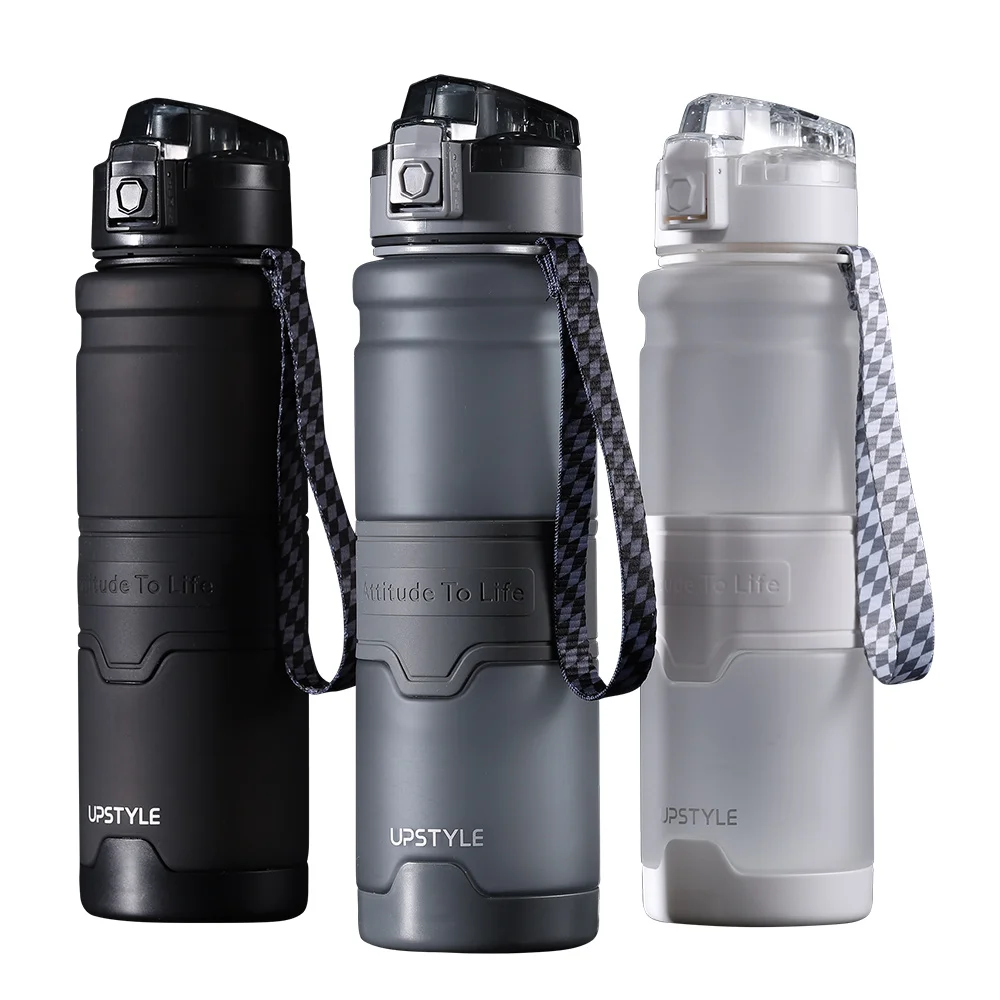 

Amazon Sports Water Bottle 32oz portable Tritan Leakproof Drinking Bottle with Flip Infuser for Kids Adults One Hand Open