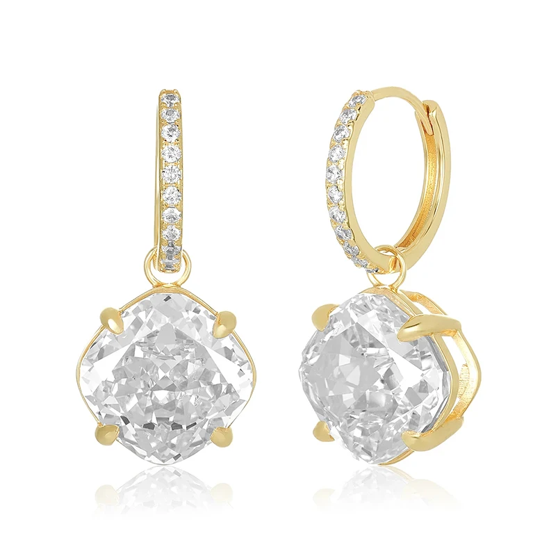 

Gemnel large diamond huggie 925 sterling silver round cz duke hoop statement earring for women 2024