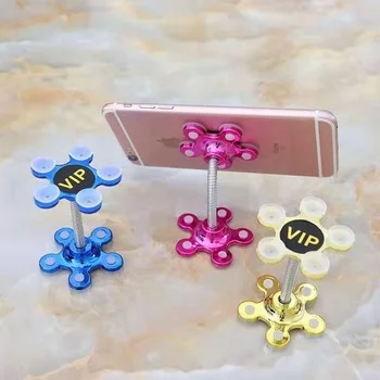 

Promotional Sucker Stand for Cell Phone 360 Rotatable Metal Flower Magic Mobile Phone Holder