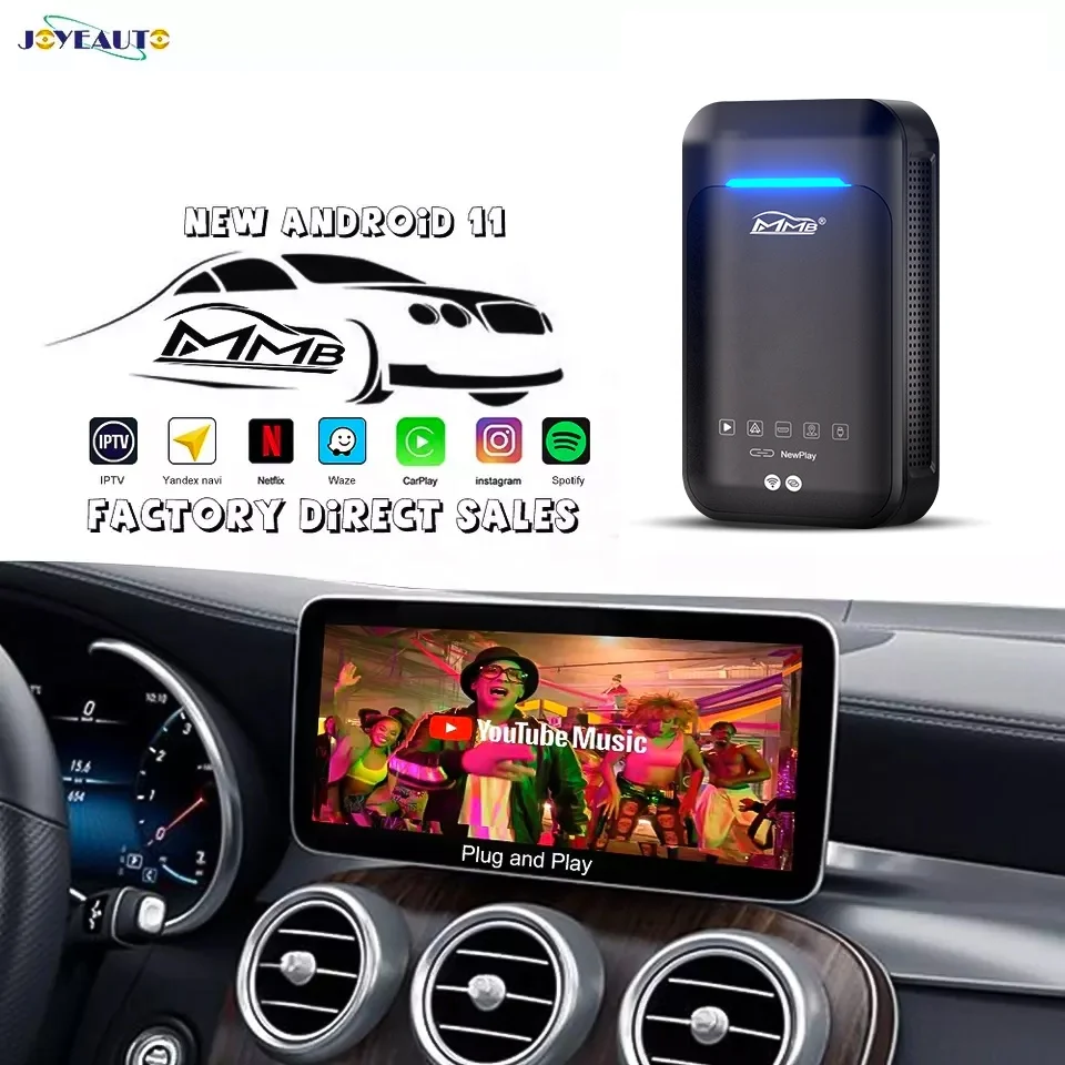 

joyeauto mmb Android 11 ai box carplay Multimedia Video ai Smart box wireless portable carplay android Apple carplay 4GB+64GB