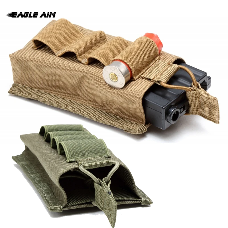 

Tactical Molle Single Magazine Pouch 12GA 12 Gauge Shell Ammo Holder Military Hunting Rifle Mag Bag