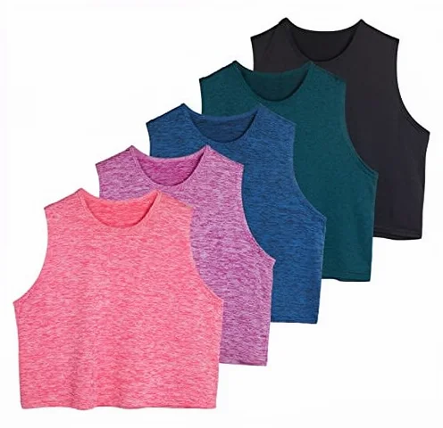 Loose-Fitting版型圆领Quick-Dry瑜伽Top