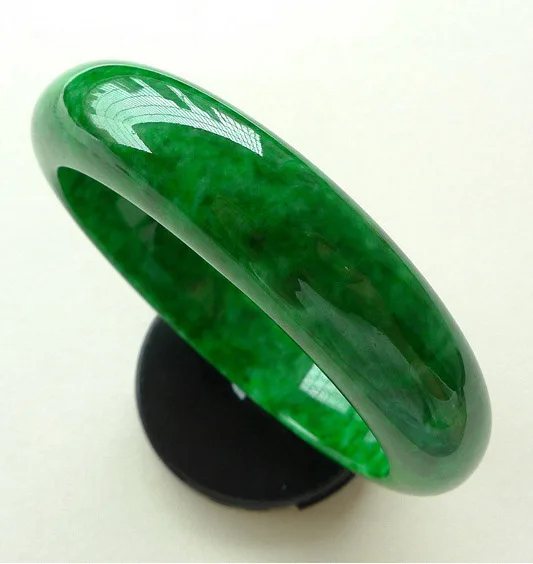 

New Myanmar Genuine Full Green Jade Bangles Dry Green Jade Bangles Emerald Jade Bangles 52-62mm