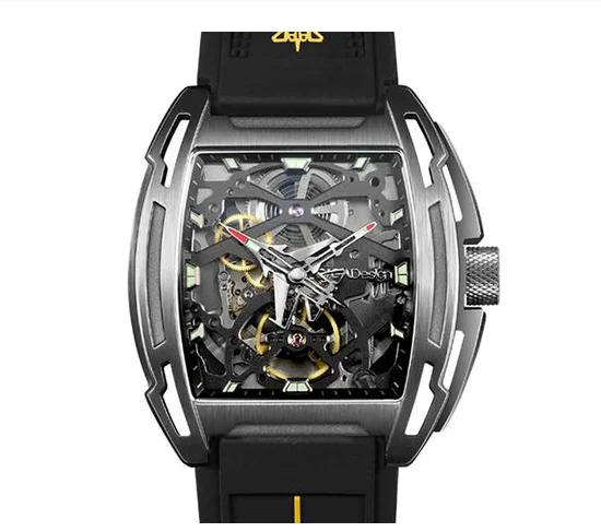 

CIGA DESIGN Watch Automatic Mechanical Wristwatch IP Titanium Coating Case Sapphire Crystal Luminous Timepiece Silicone