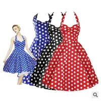 

WOMENS 40's 50's RETRO VINTAGE FLARED ROCKABILLY TEA DRESS MANY PRINTS NEW 8-28