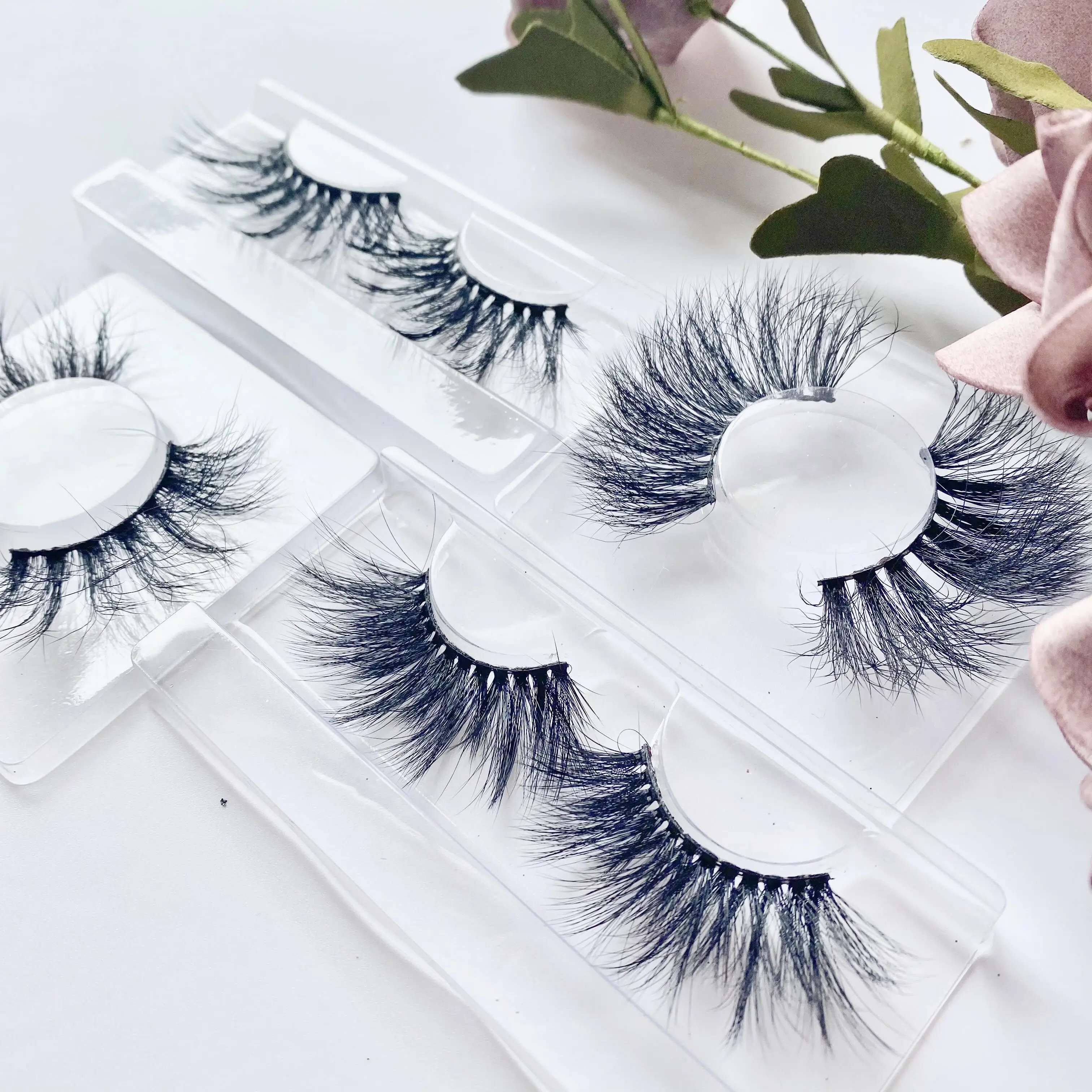 

3D Faux Silk Mink Eyelash Lashes Lash Primer Wholesale Eyelashes With Vendor Logo Lash Box Eyelashes Packaging Box Cruelty Free