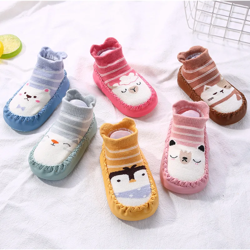 

Winter cotton sock kid infant solid color Thicken baby socks, Black