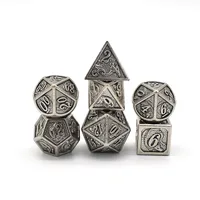 

2020 New dragon design zinc alloy Dice D4 D6 D8 D10 D10 D12 D20 dungeons and dragon Dice bone rubber volvo