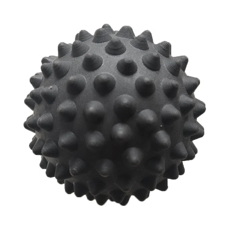 

Drop Shipping Exerciser Massage Ball Hard PVC Spiky Ball Massage Ball 9.5cm Black