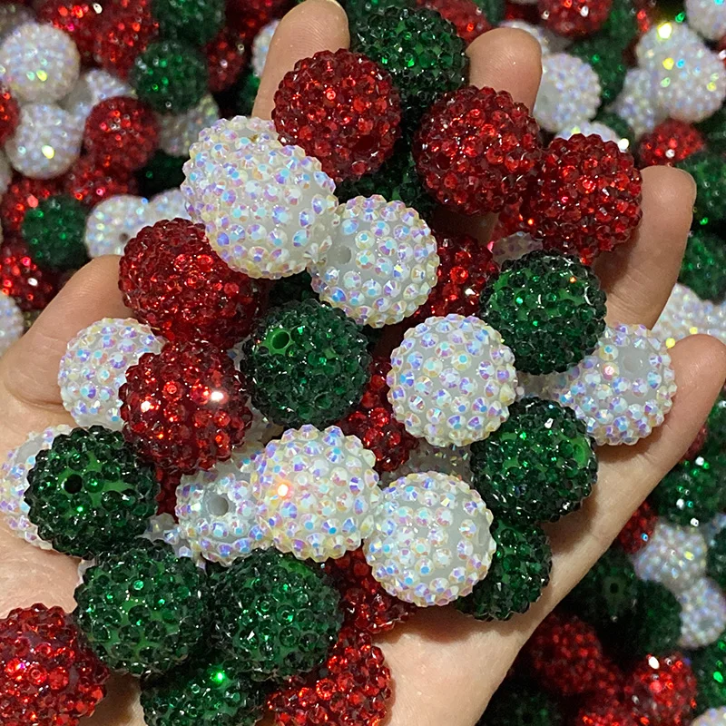 

12/14/16/20mm Round Chunky Resin Rhinestone Beads 35 Colors In Stock Acrylic Gumball Chunky Beads For Pen Jewelry Making