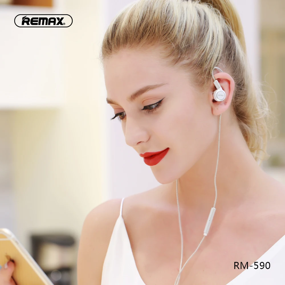 remax新款rm-580有线磁性运动三动圈耳机