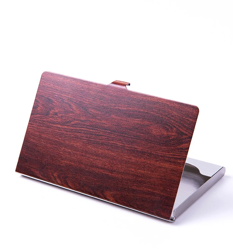 

New Arrival Anti-Theft Business Wallets Wooden Card Holder Case